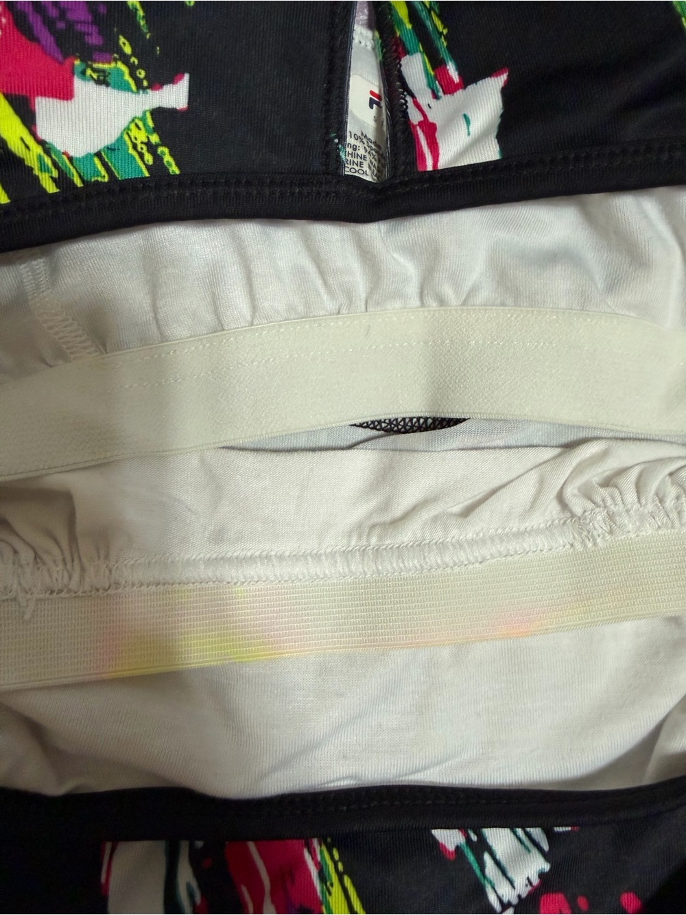 💥 WOMENS FILA Racerback Athletic Tank with Neon Abstract Print - Picture 7 of 10